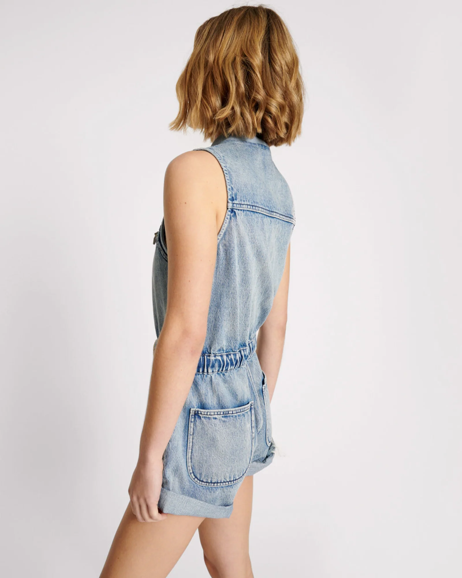 Lilly Sporty Denim Jumpsuit - Salty Dog - Image 3