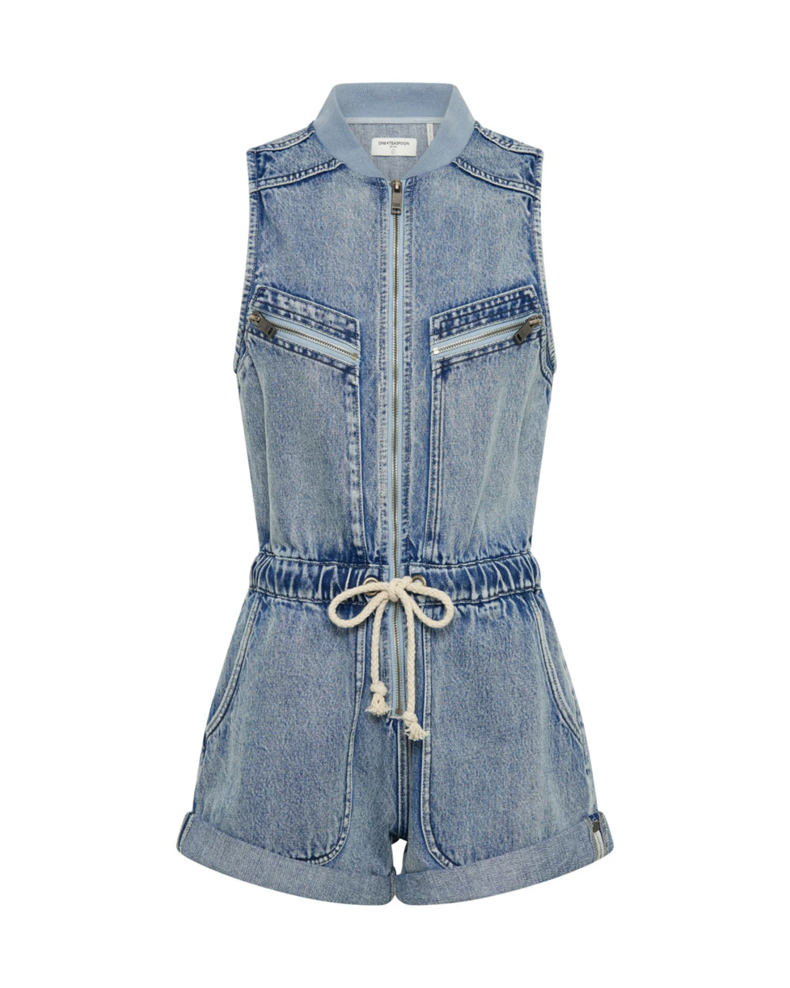 Lilly Sporty Denim Jumpsuit - Salty Dog - Image 6