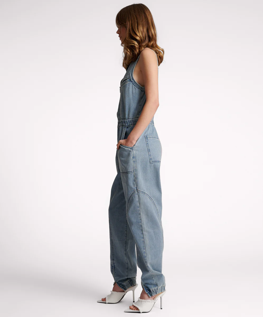 Lilly Sporty Long Denim Jumpsuit - Salty Dog - Image 2