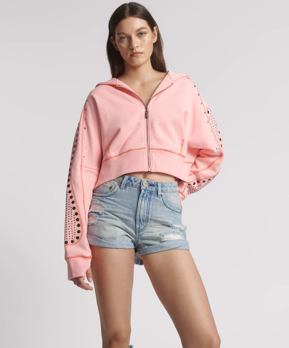 Bandits High Waist Messed Up Denim Shorts - Salty Dog Blue - Image 9