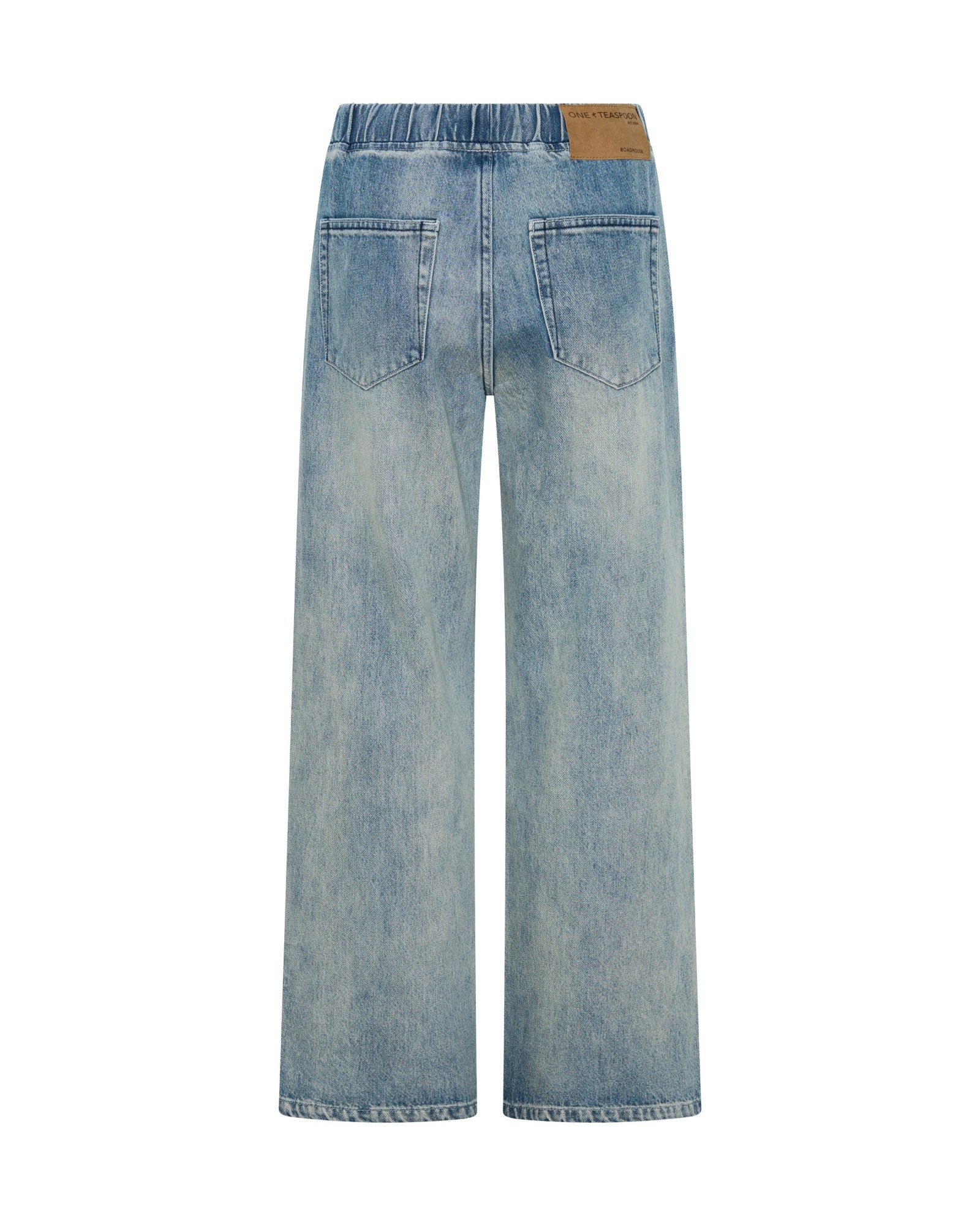 Roadhouse Wide Leg Drawstring Denim Jeans - Salty Dog - Image 9