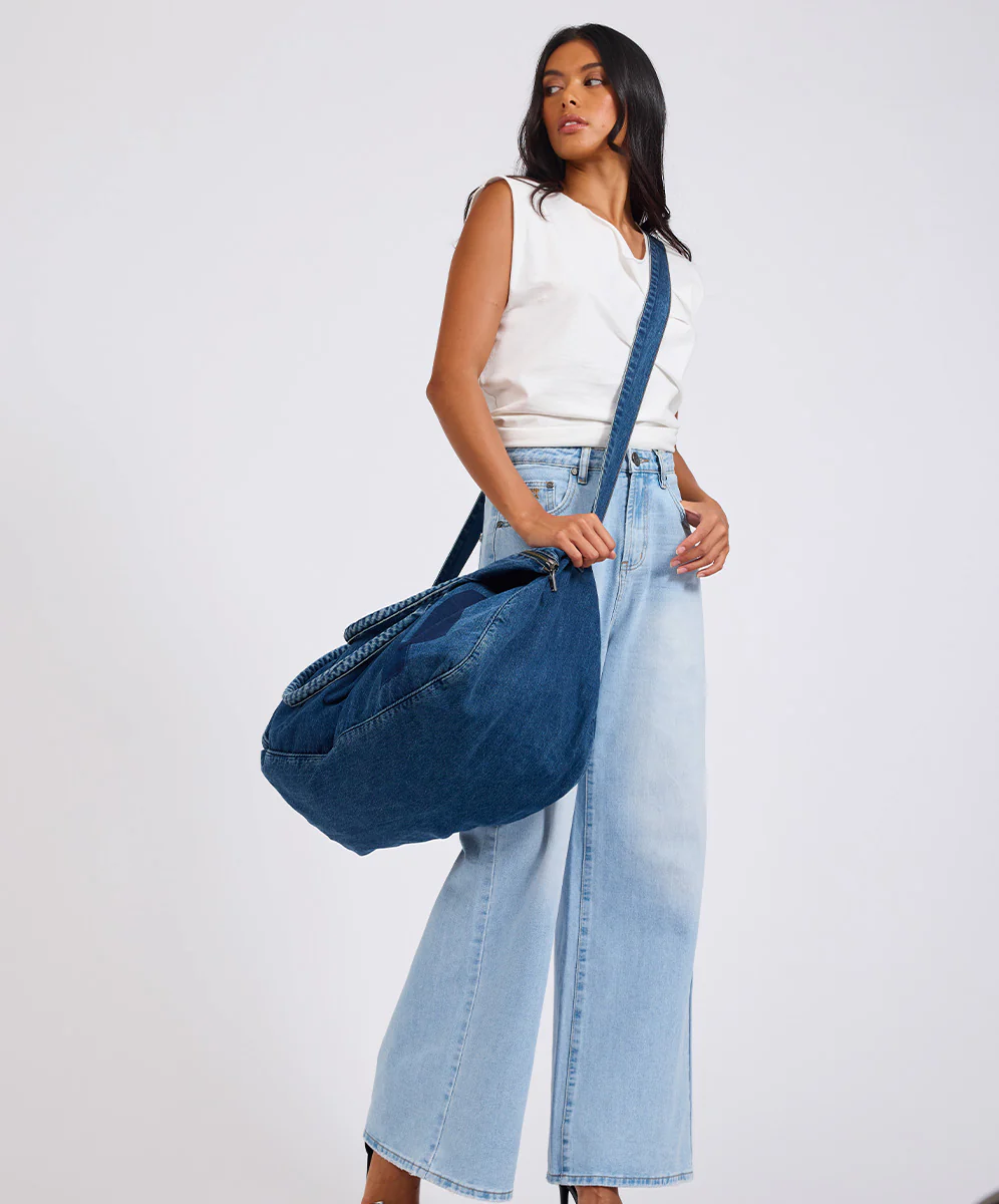 Denim Overnighter Duffle Bag - Salty Sailor Blue - Image 3