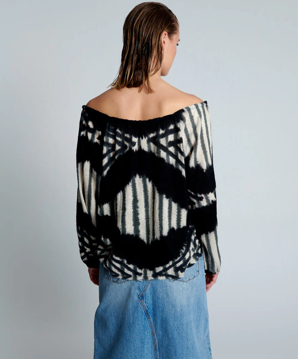 SANTORINI HAND PRINTED MINOAN TOP - Image 5