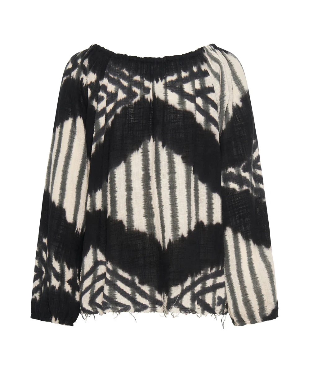 SANTORINI HAND PRINTED MINOAN TOP - Image 7
