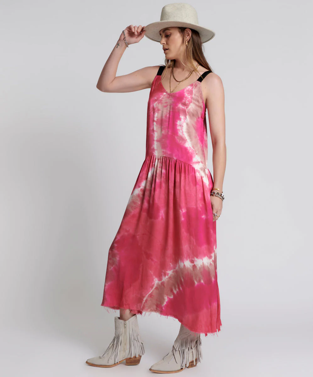SATIN SOLAR FLARE RUNWAY CAMI DRESS - Image 3