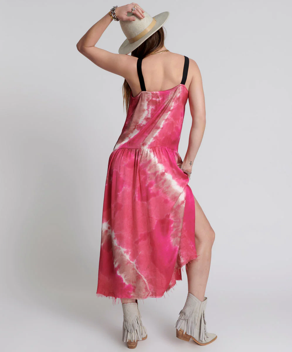 SATIN SOLAR FLARE RUNWAY CAMI DRESS - Image 4