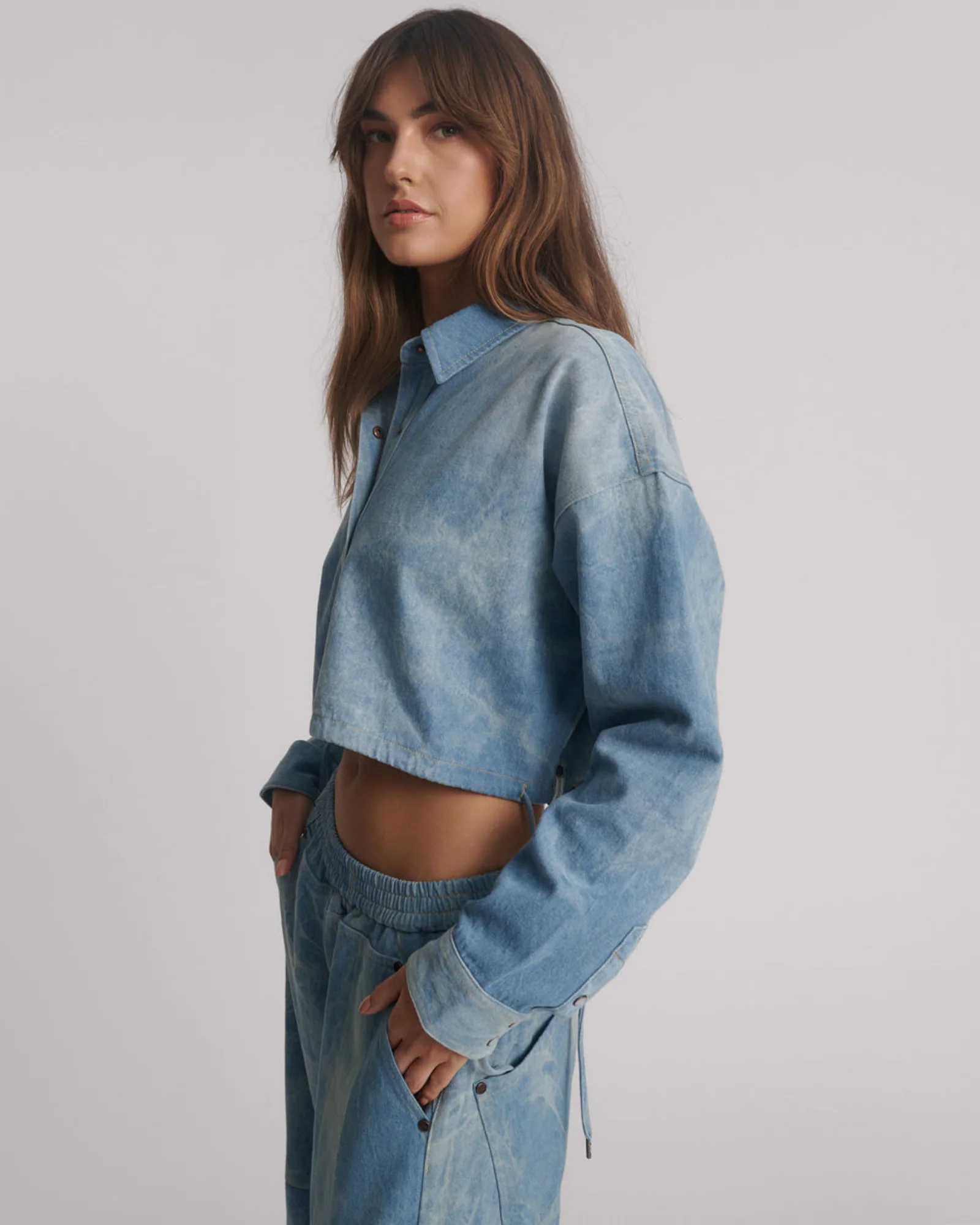 Denim Bubble Shirt - Cloudy Blue - Image 2