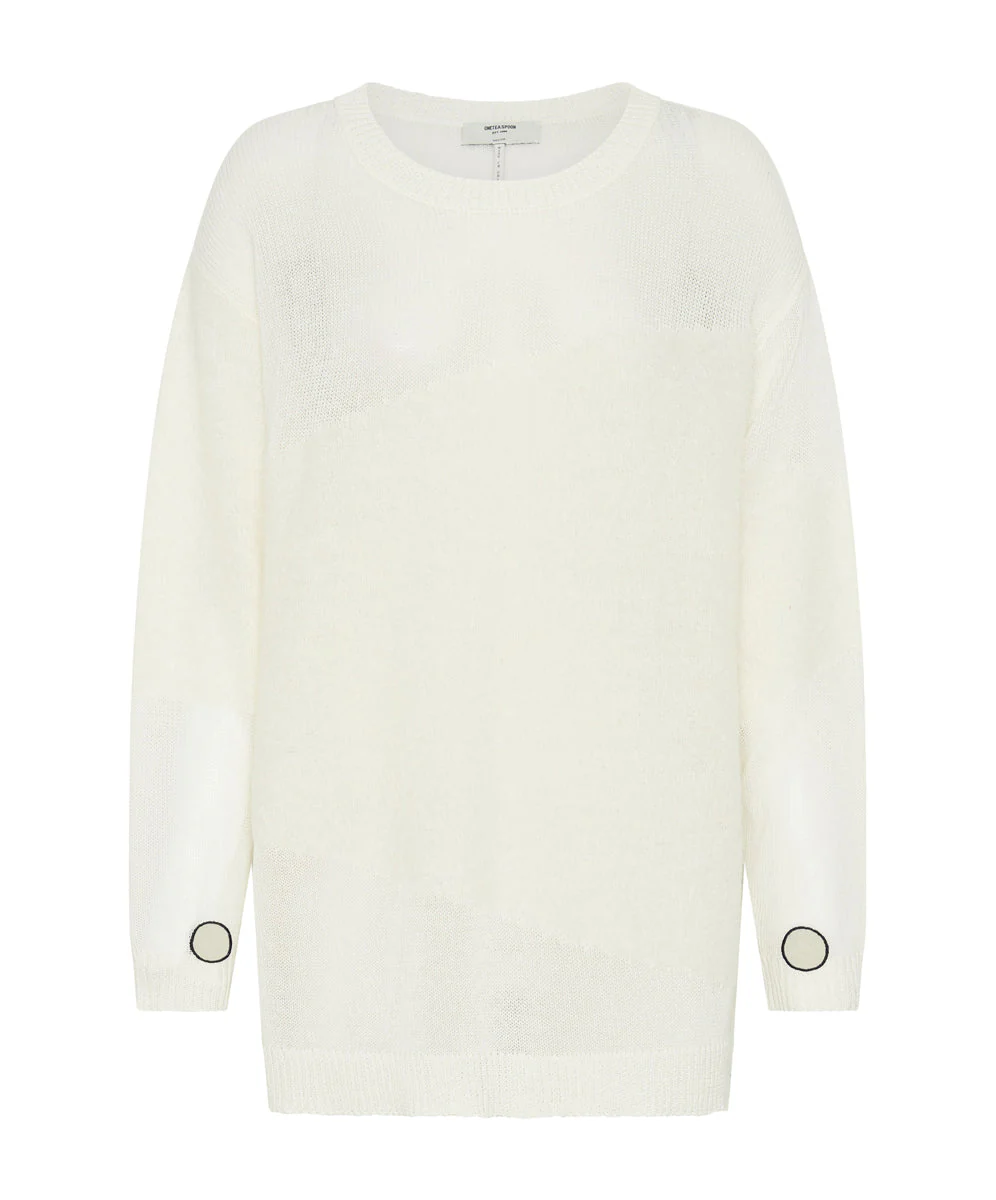 Shattered Crew Knit Sweater - White - Image 5