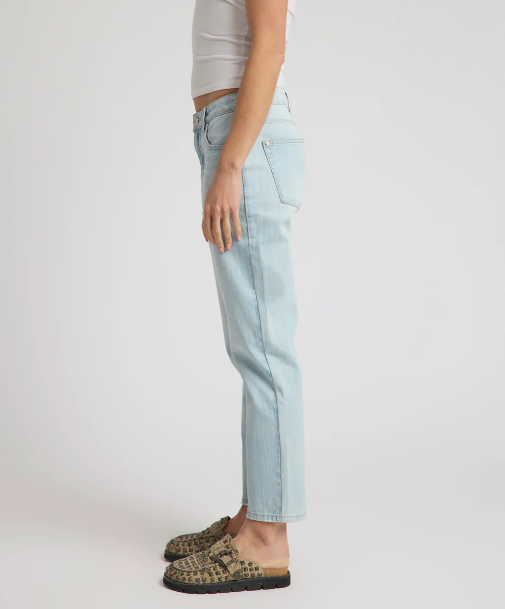Slims High Waist Cropped Slim Fit Denim Jeans - Sea Mist Blue - Image 4
