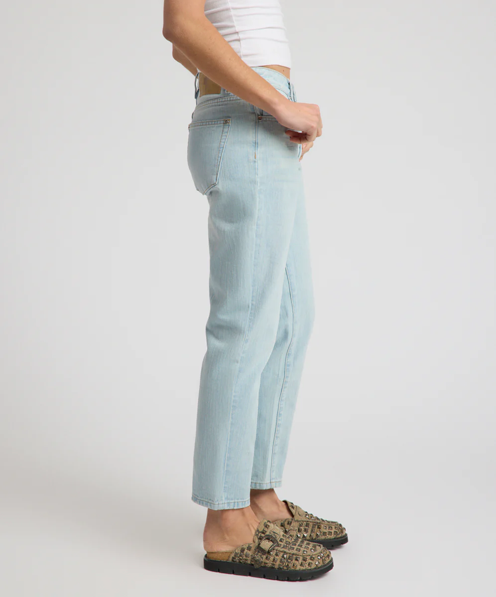 Slims High Waist Cropped Slim Fit Denim Jeans - Sea Mist Blue - Image 6