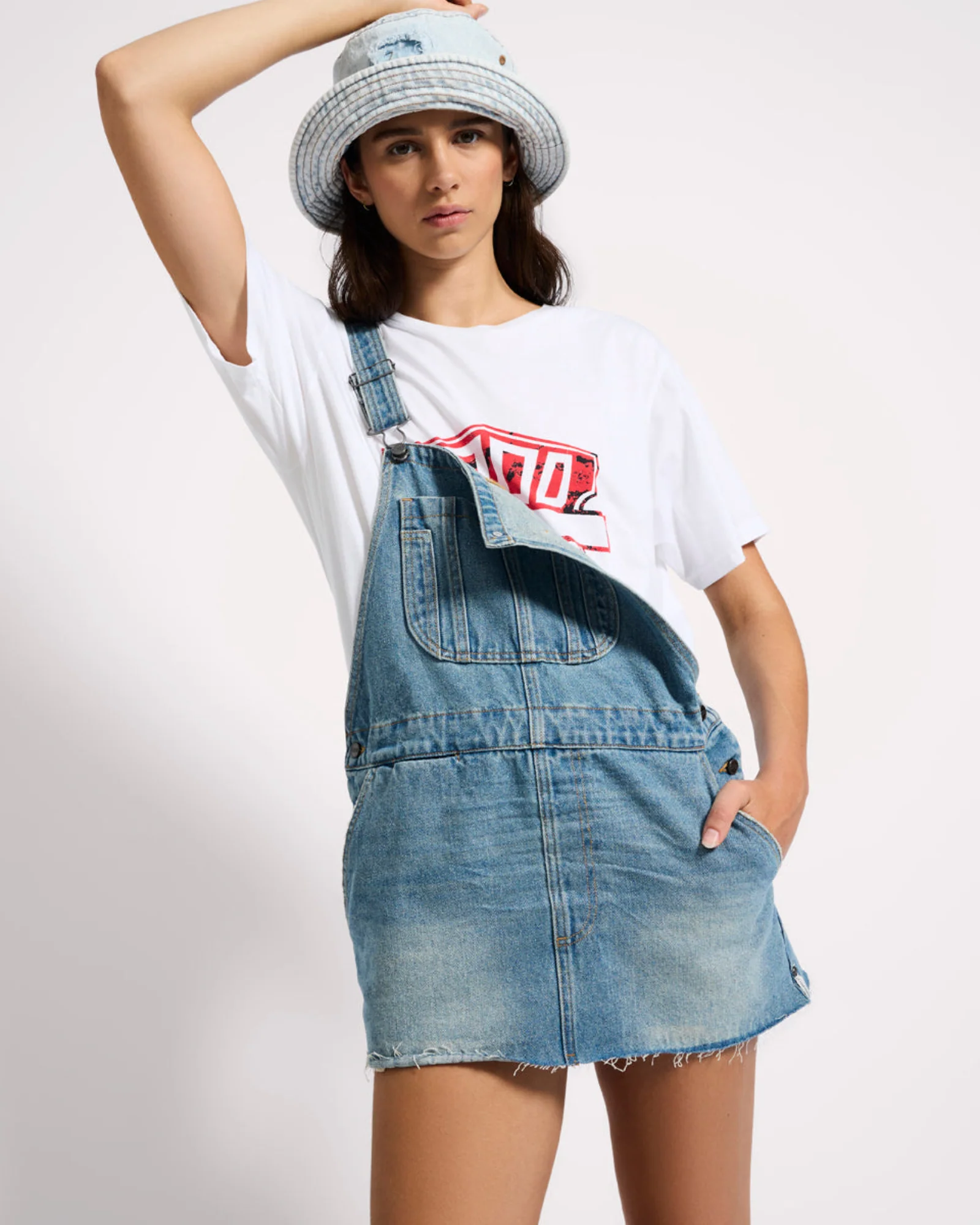 Sloan Mini Pini Denim Dress - Bolt Blue - Image 8