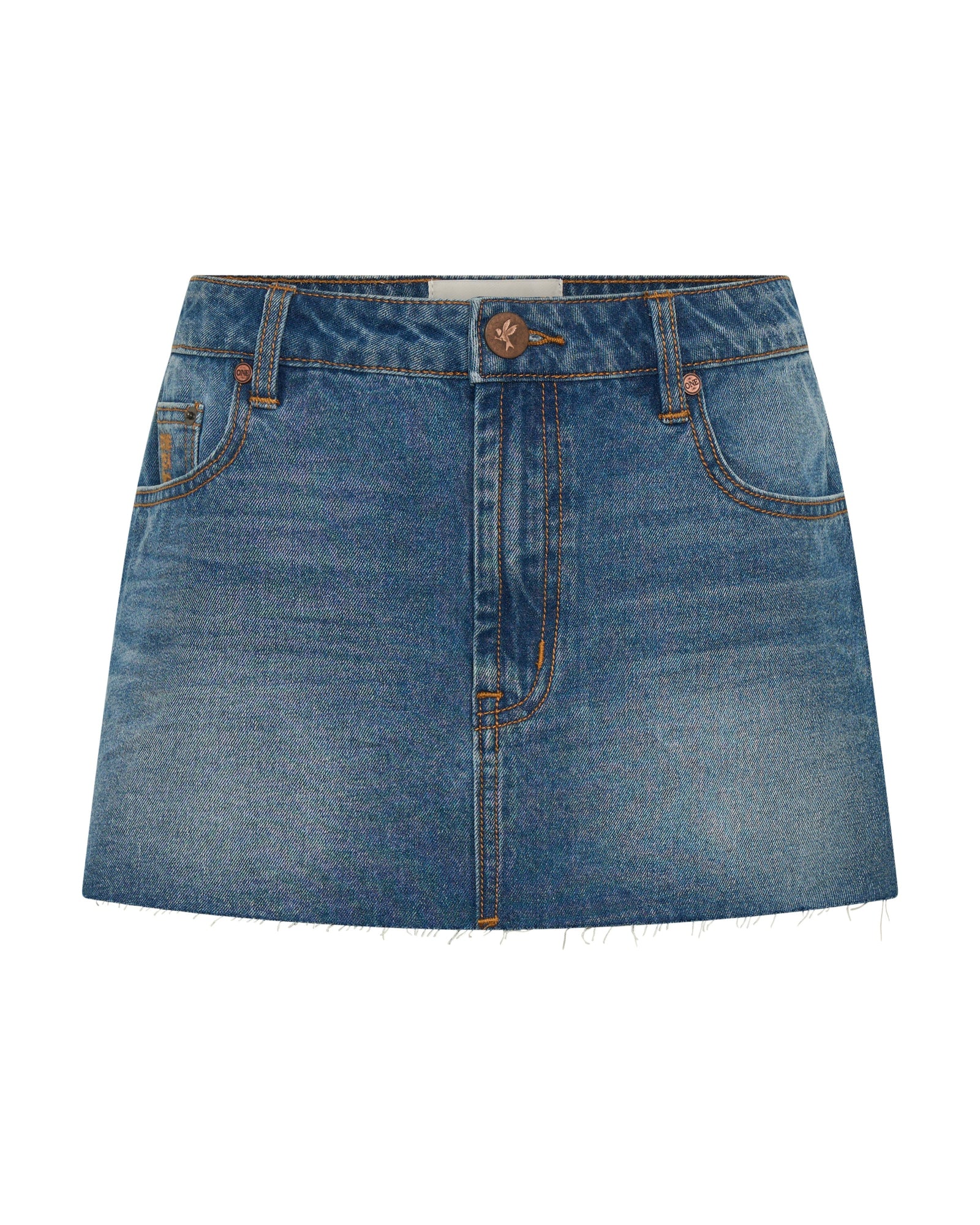 Sloane Low Waist Denim Mini Skirt - Image 12