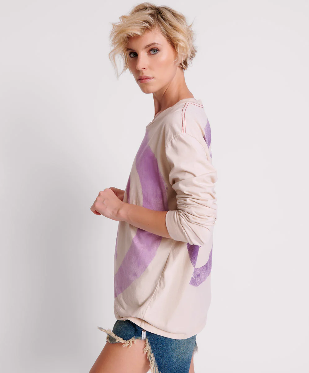 SMILEY VIOLET LONG SLEEVE TEE - Image 2