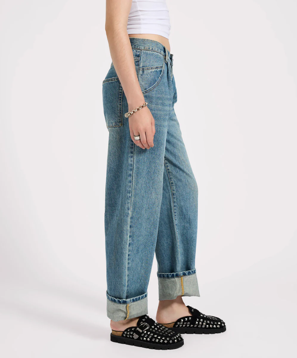 Smiths Low Waist Wide Leg Tailored Denim Jeans - Image 6