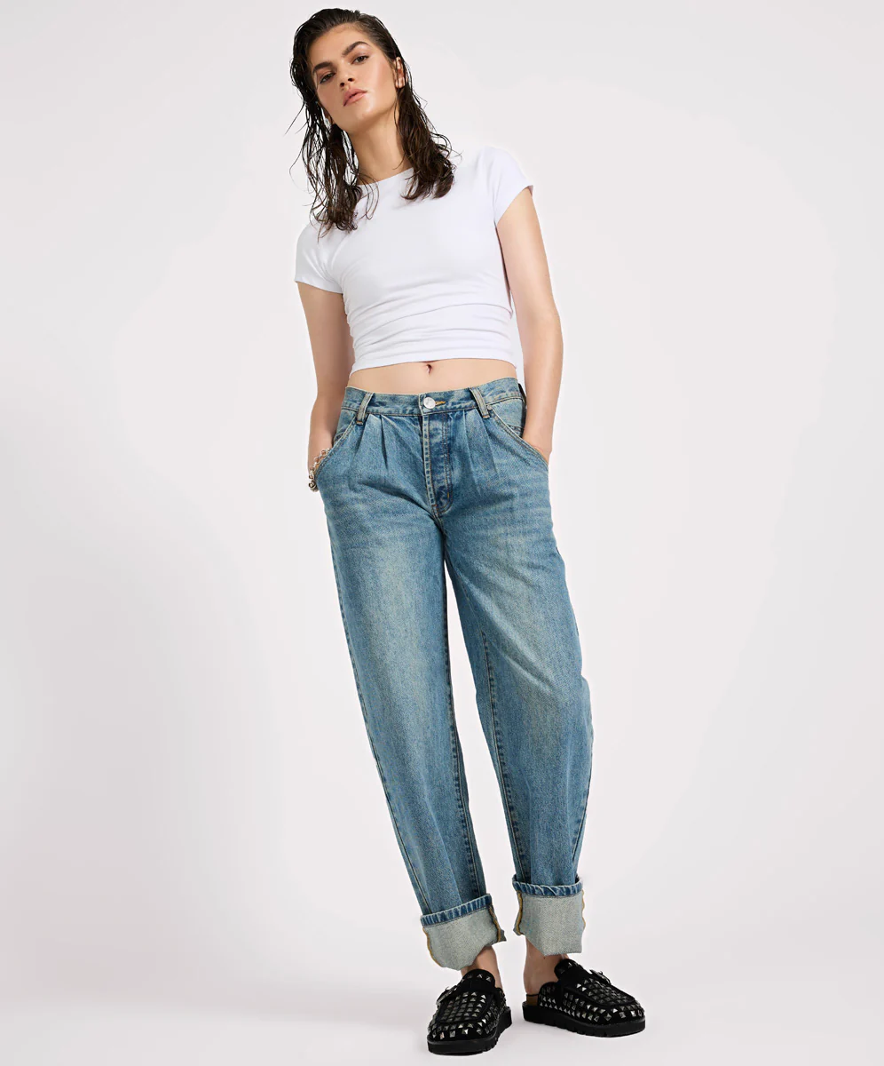 Smiths Low Waist Wide Leg Tailored Denim Jeans - Image 8