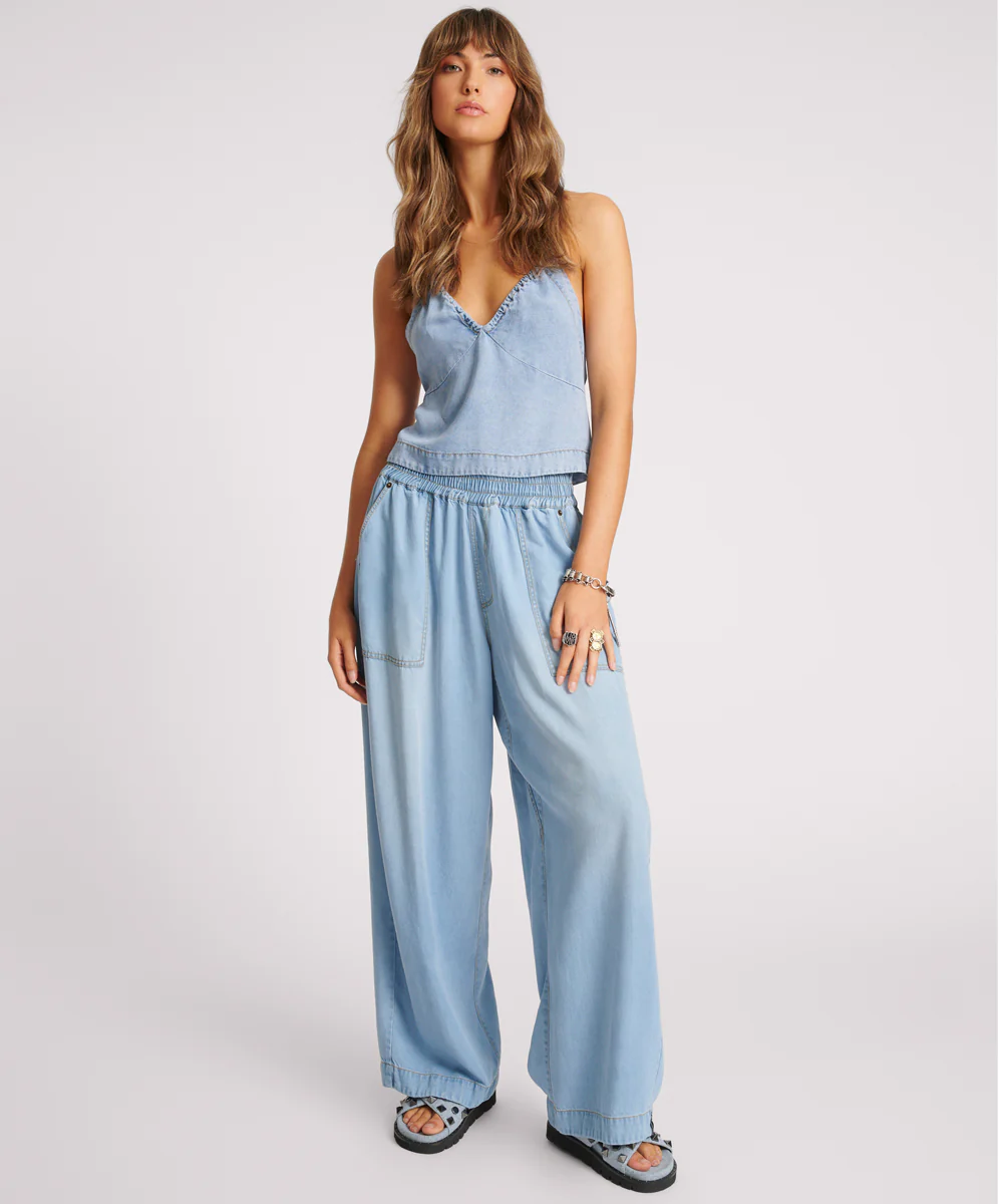 Tencel Halter Top - Soft Blue - Image 5