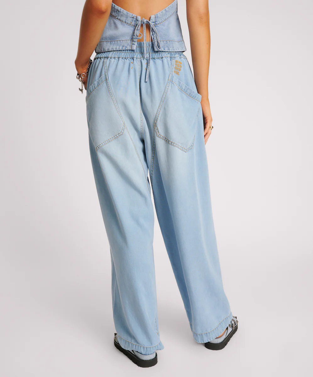 Tencel Parachute Pants - Soft Blue - Image 4