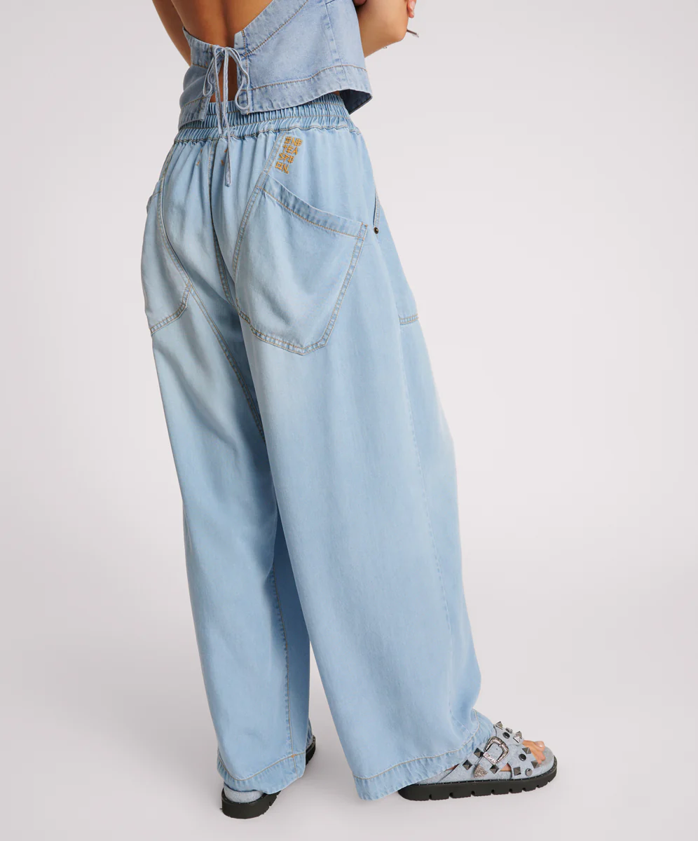 Tencel Parachute Pants - Soft Blue - Image 5