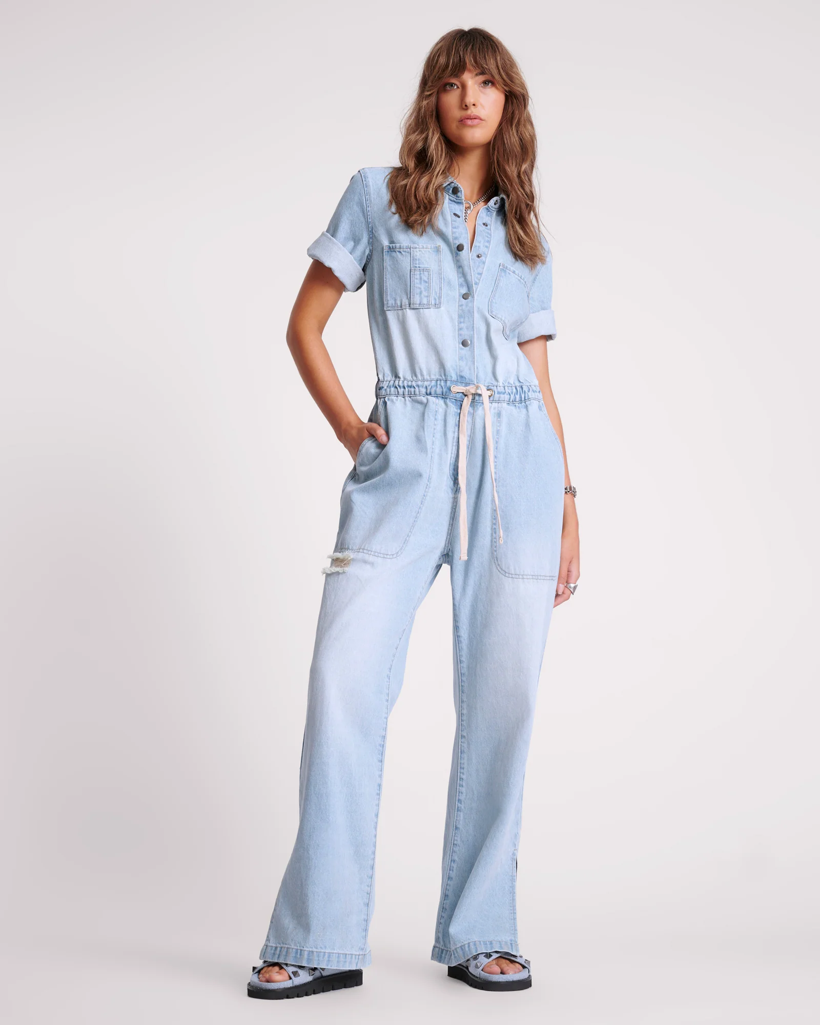 Veronica Denim Jumpsuit - Sportster Blue