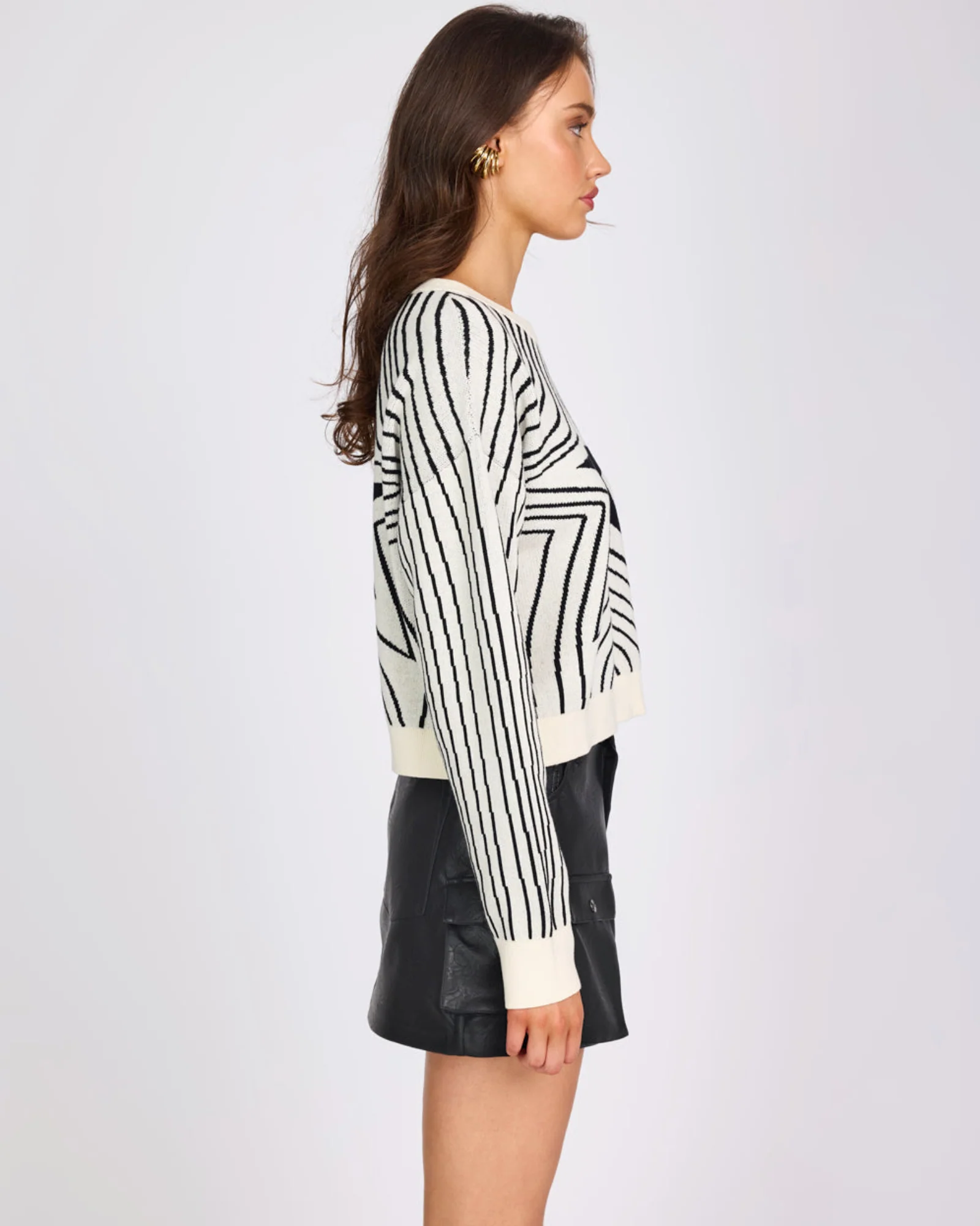 Star Gazing Knitted Sweater - Mono Print - Image 8