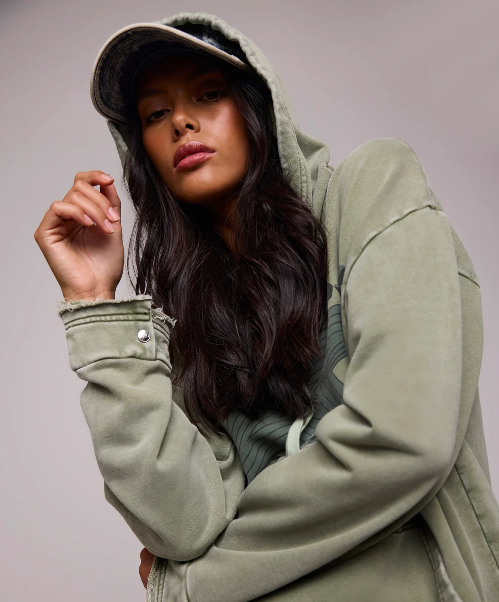 Star Tour Worn Hoody - Washed Khaki - Image 11