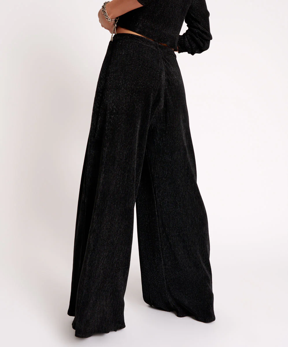 Start Me Up Wide Leg Pants - Black - Image 3
