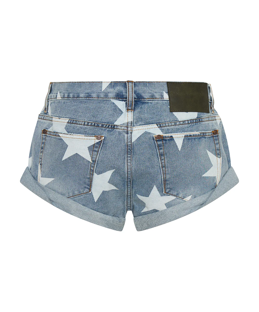 Bandits Low Waist Denim Shorts - Starwash Blue - Image 16