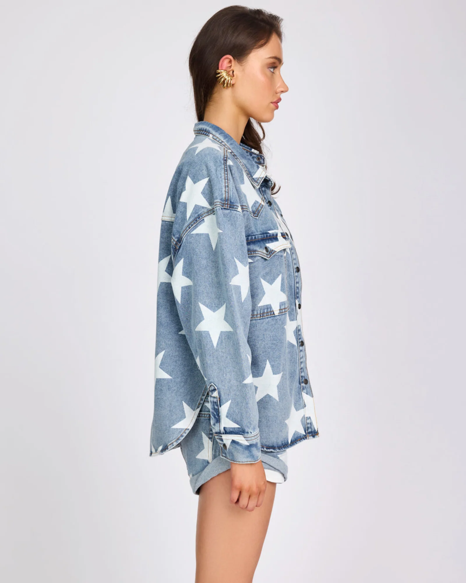 Daria Denim Shacket - Starwash - Image 6