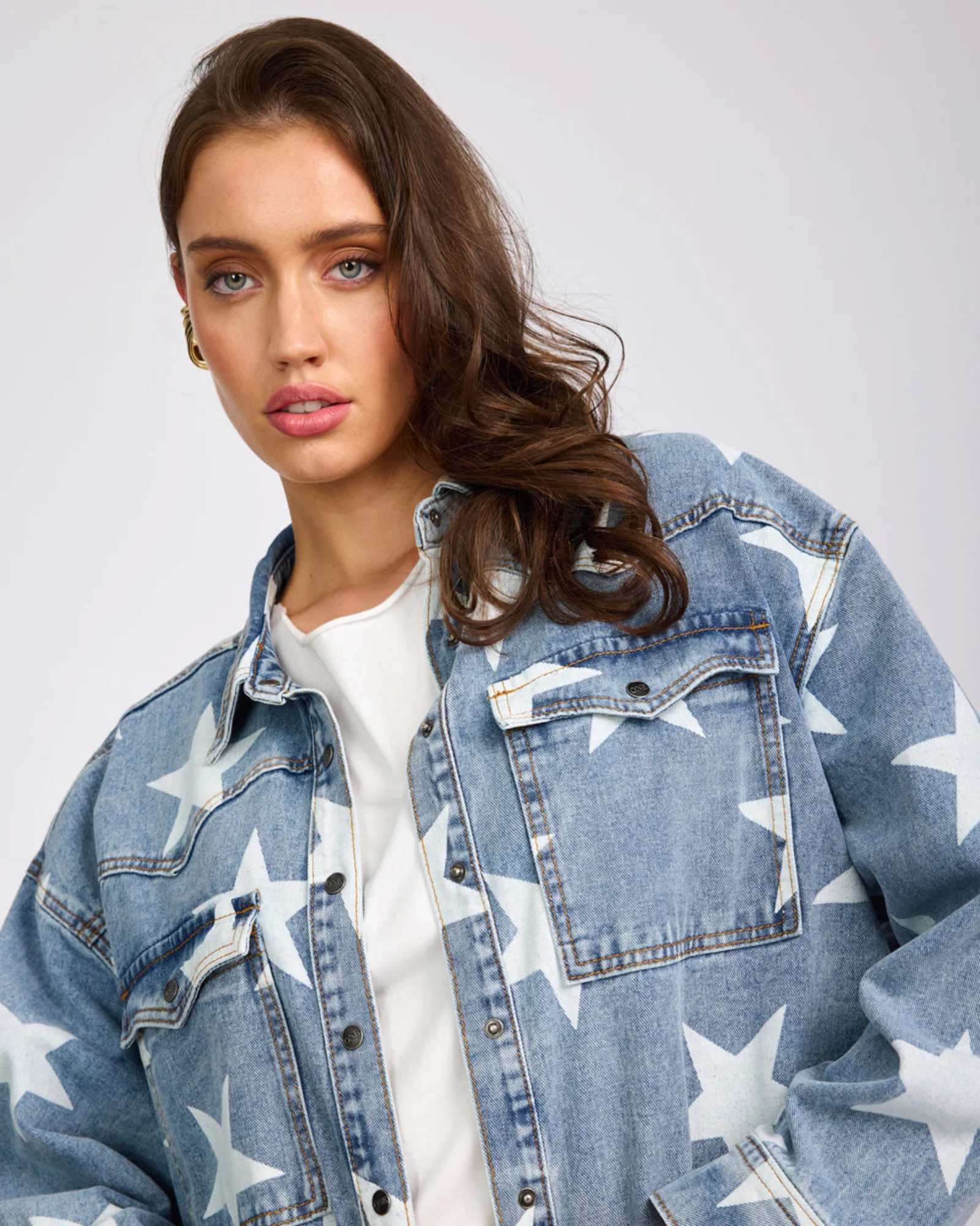 Daria Denim Shacket - Starwash - Image 7