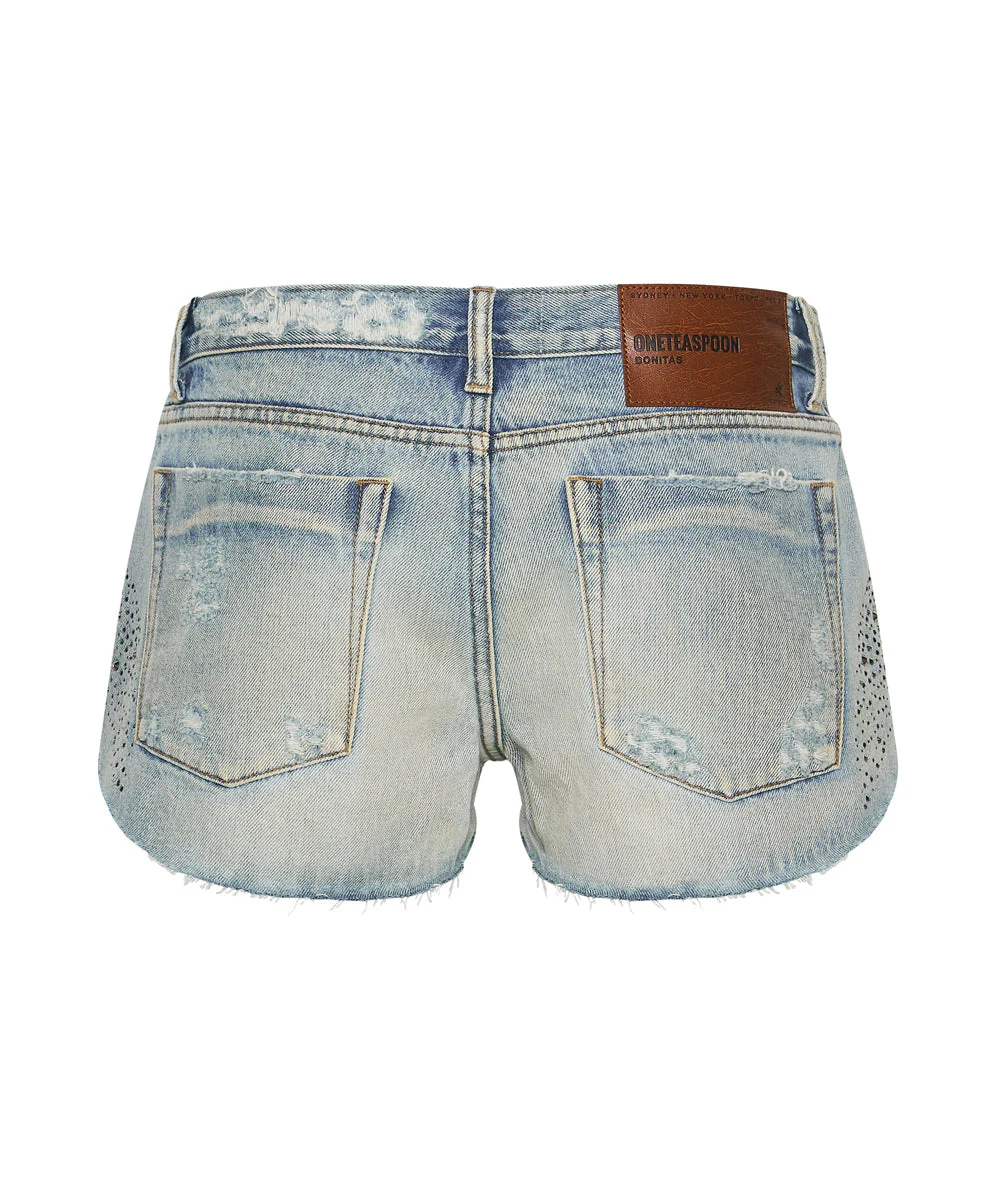 STONED COWBOY BONITAS LOW WAIST DENIM SHORTS - Image 7