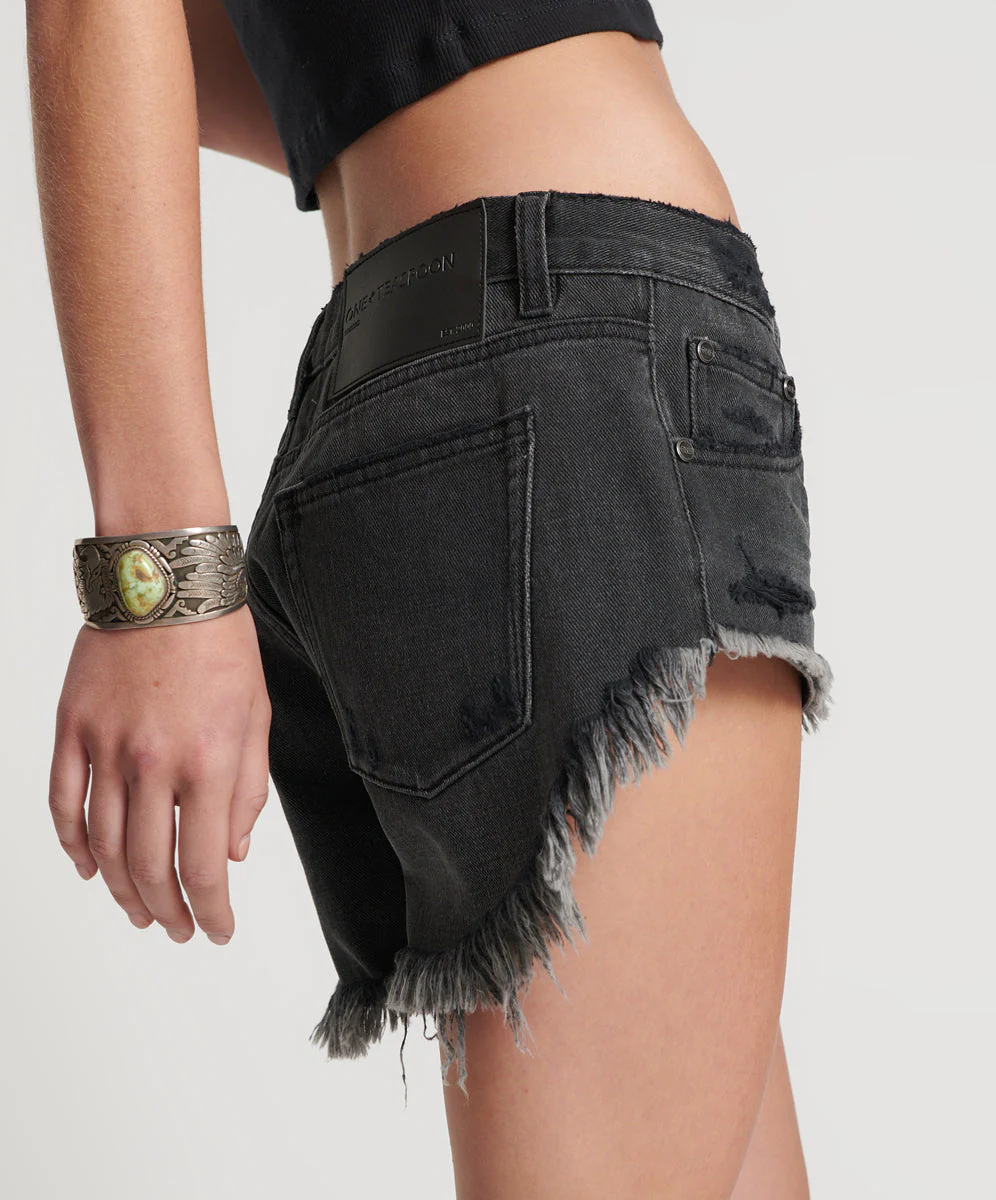 Bonitas Low Waist Denim Shorts - Storm Grey - Image 8
