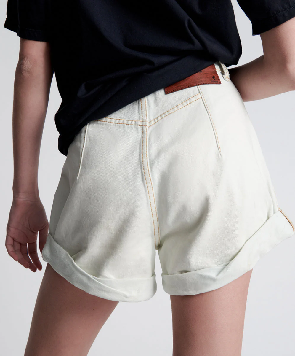 Streetwalkers High Waist 80S Fit Denim Shorts - Xanthe Light Blue - Image 4