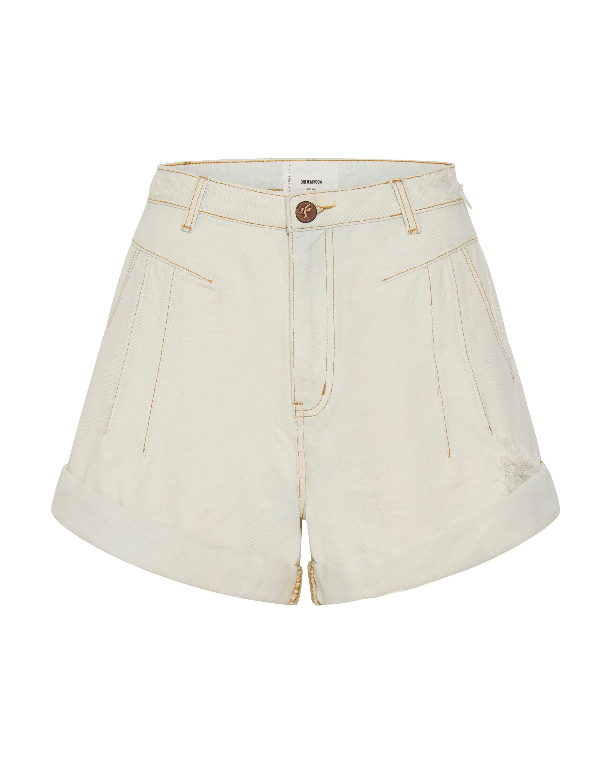 Streetwalkers High Waist 80S Fit Denim Shorts - Xanthe Light Blue - Image 6