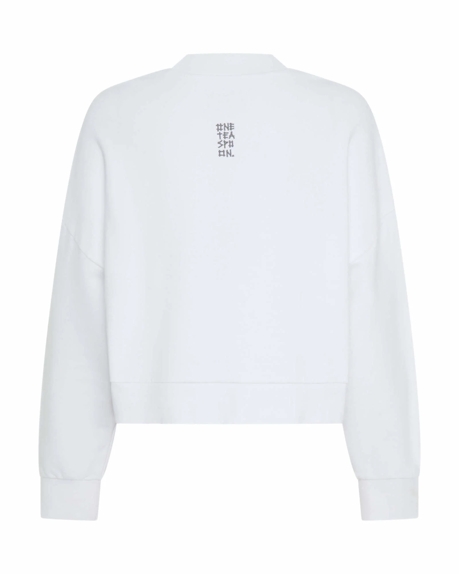 Studded Heart Cropped Sweater - White - Image 7
