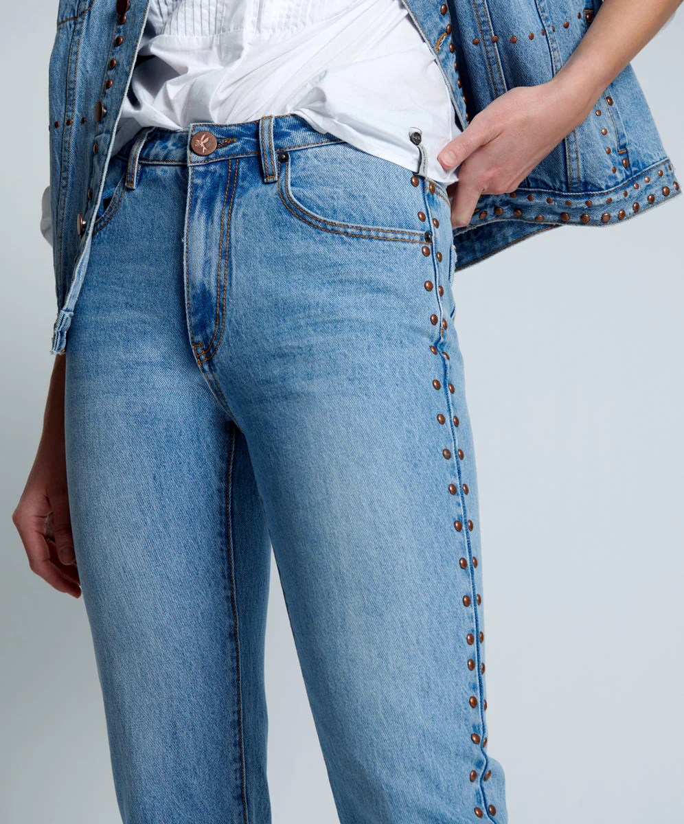 Awesome Baggies High Waist Straight Leg Denim Jeans - Ocean - Image 5