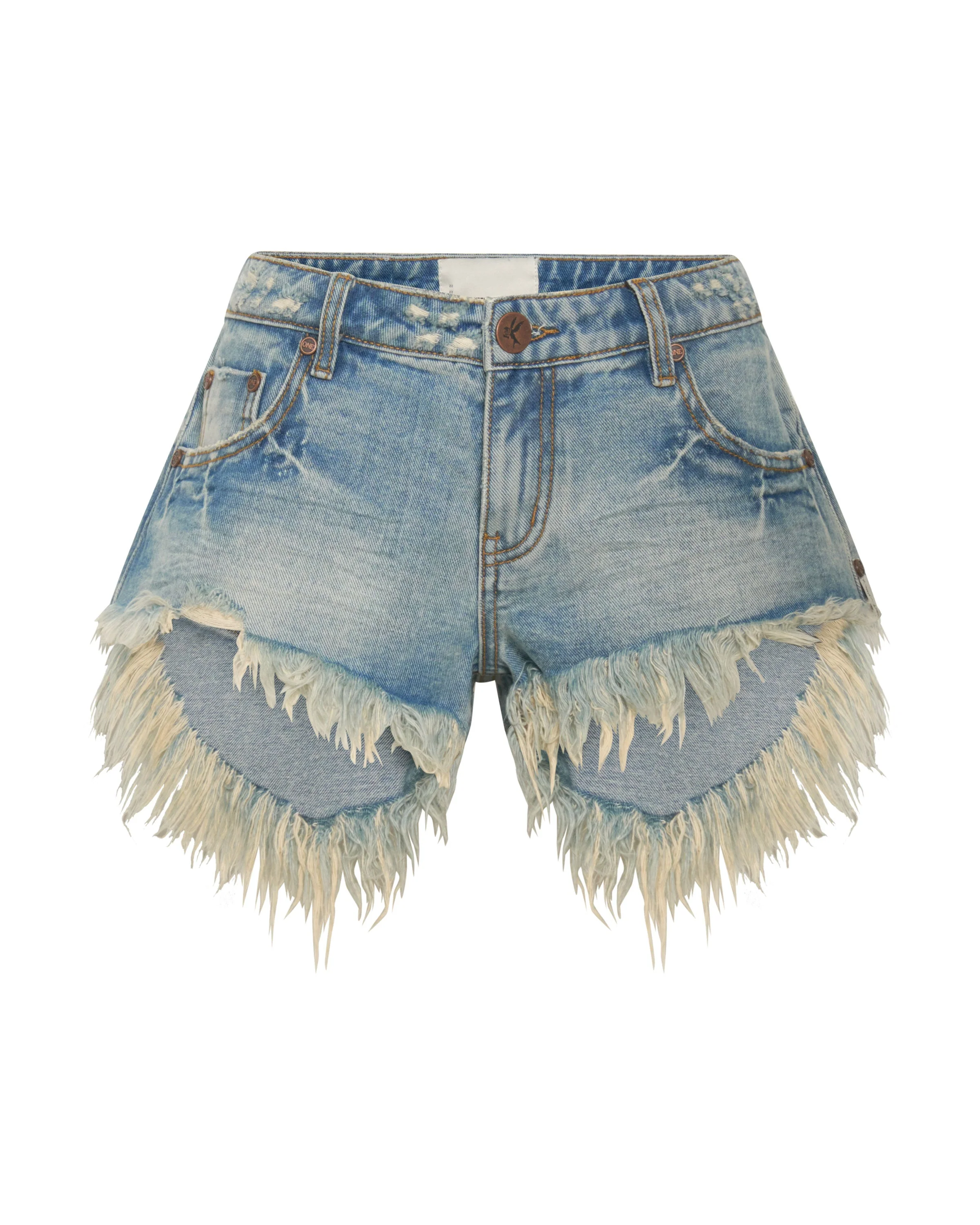 SUNBLEACH BLUE BONITA LOW WAIST DENIM SHORT - Image 5