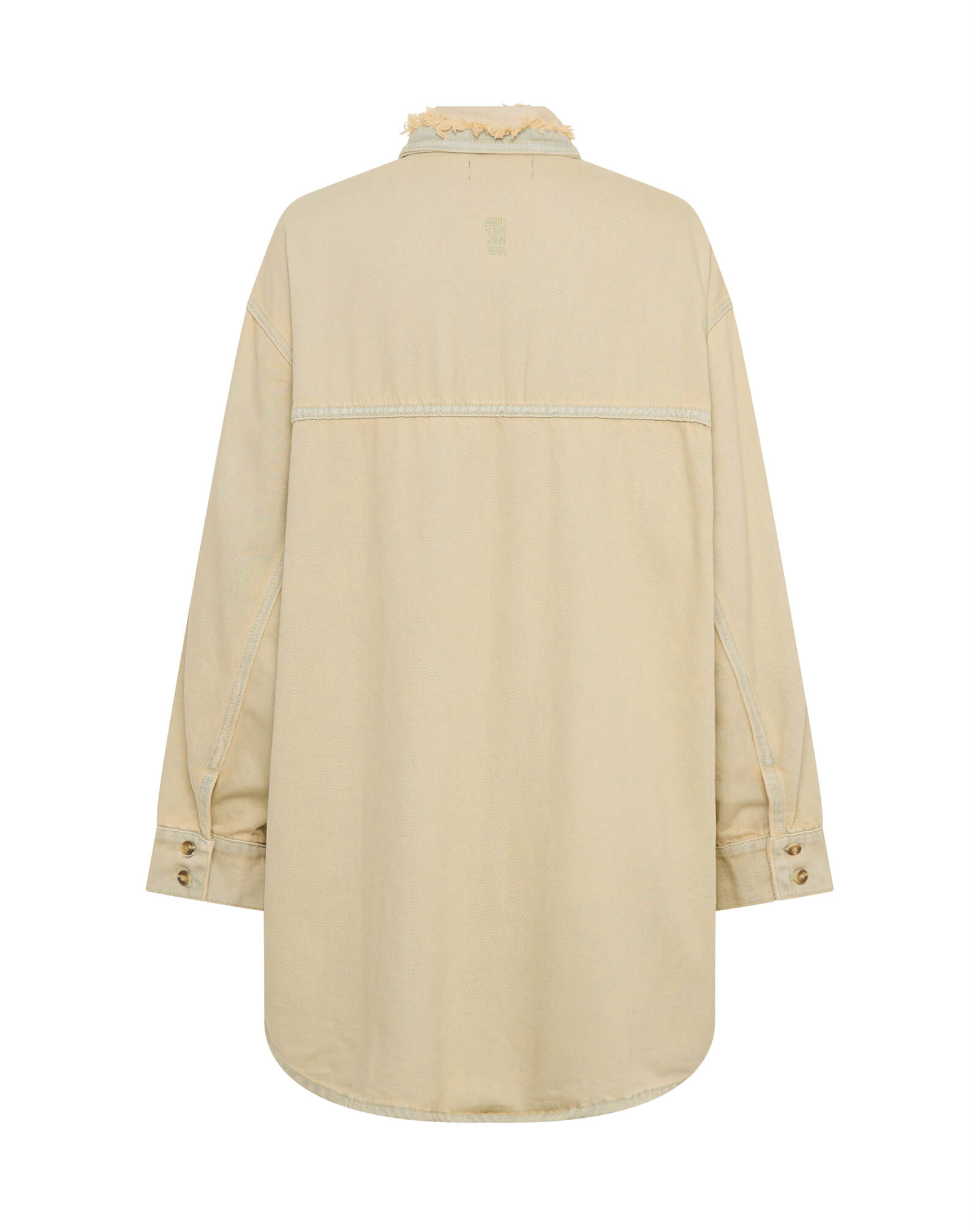 Daria Mini Denim Shirt Dress - Sunkissed Cream - Image 7