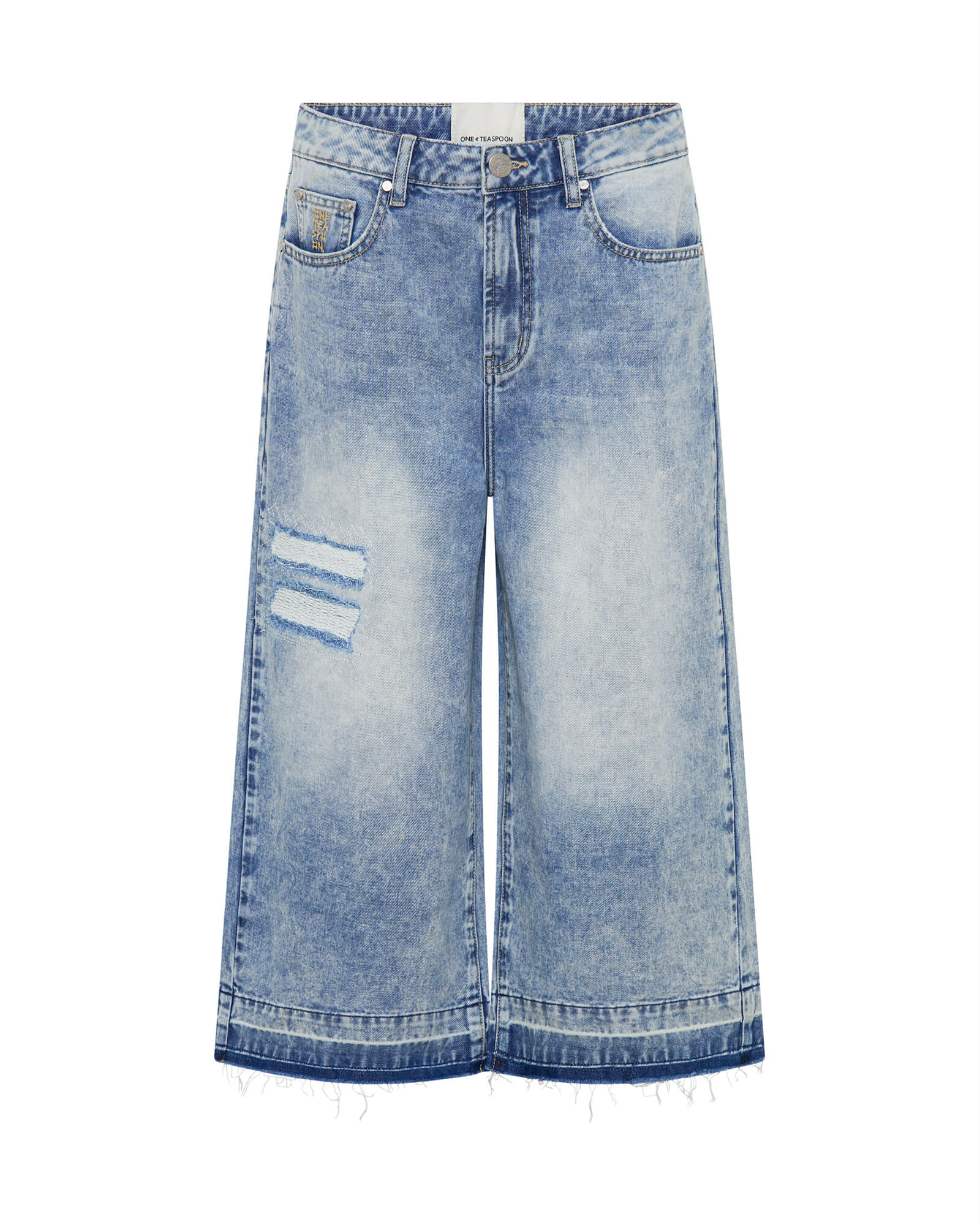 720'S Mid Waist Super Long Length Shorts - Sunset Blue - Image 6