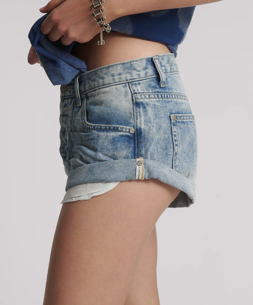 Bandits Low Waist Denim Shorts - Sunset Blue - Image 7