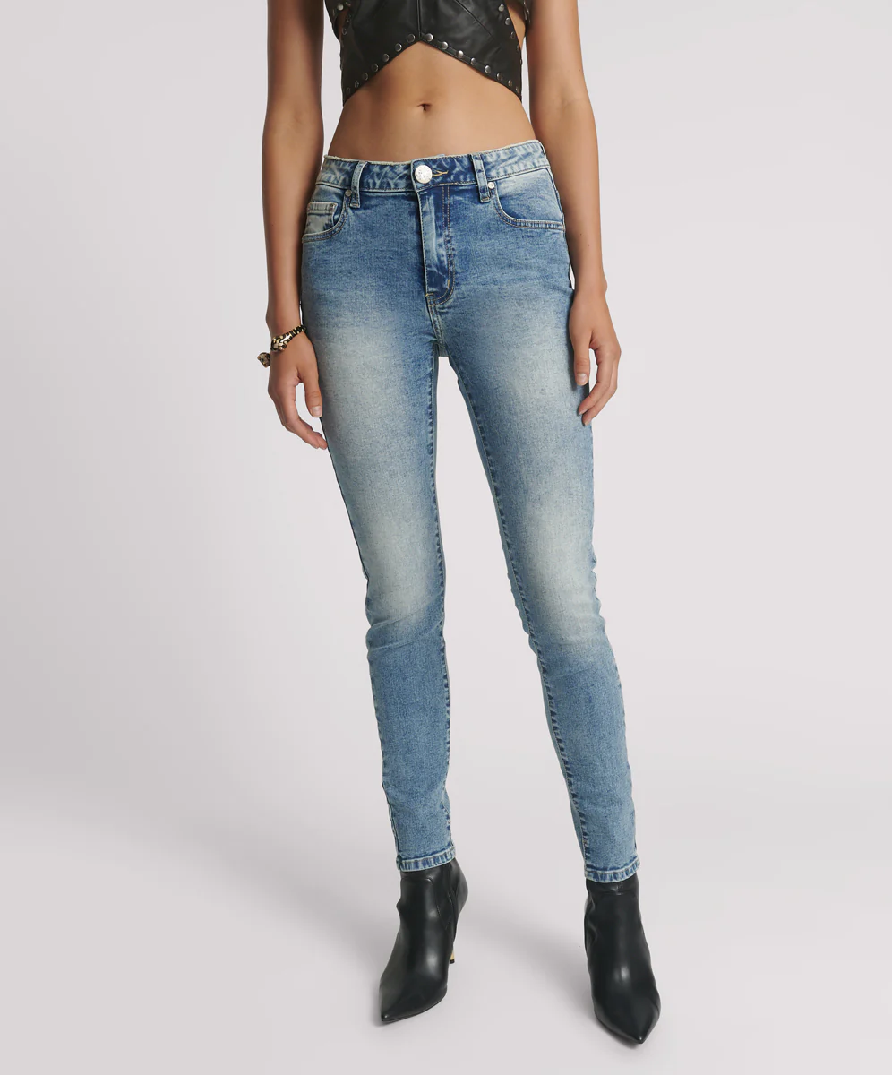 Freebirds Ii High Waist Stretch Skinny Denim Jeans - Sunset Blue - Image 2
