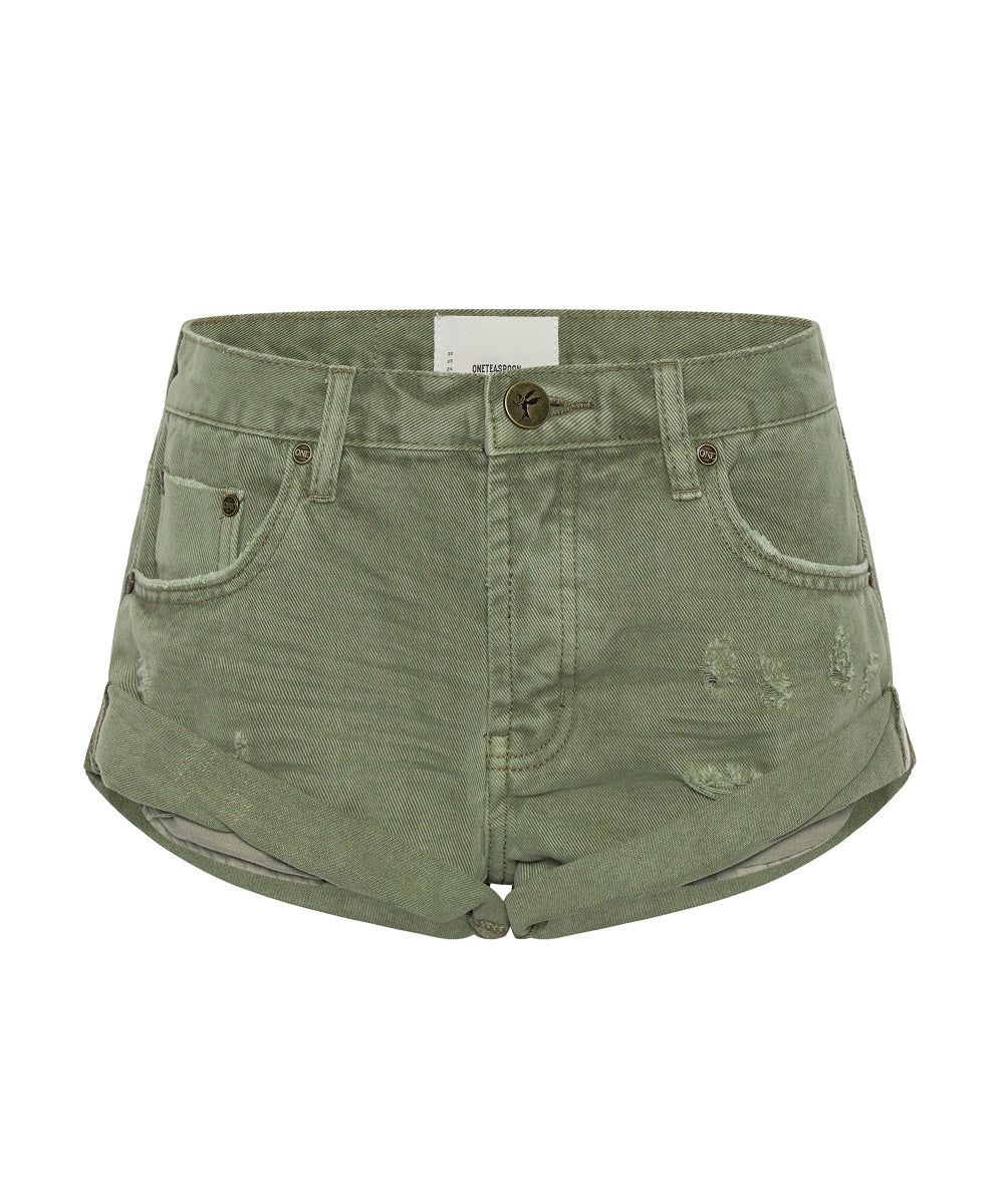 Bandits Low Waist Denim Shorts - Archived Super Khaki - Image 6