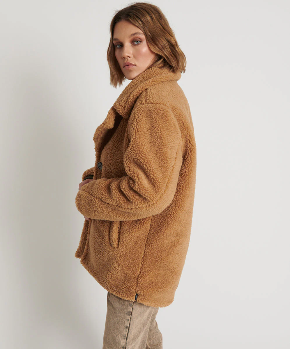 TAN TEDDY COAT - Image 2
