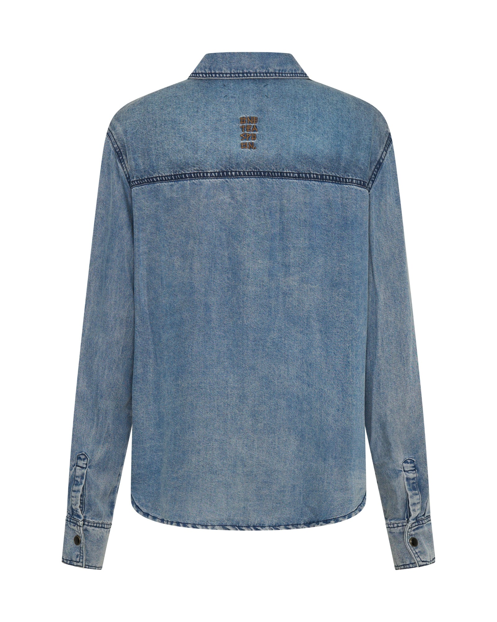 Tencel Western Shirt - Blue - Image 11