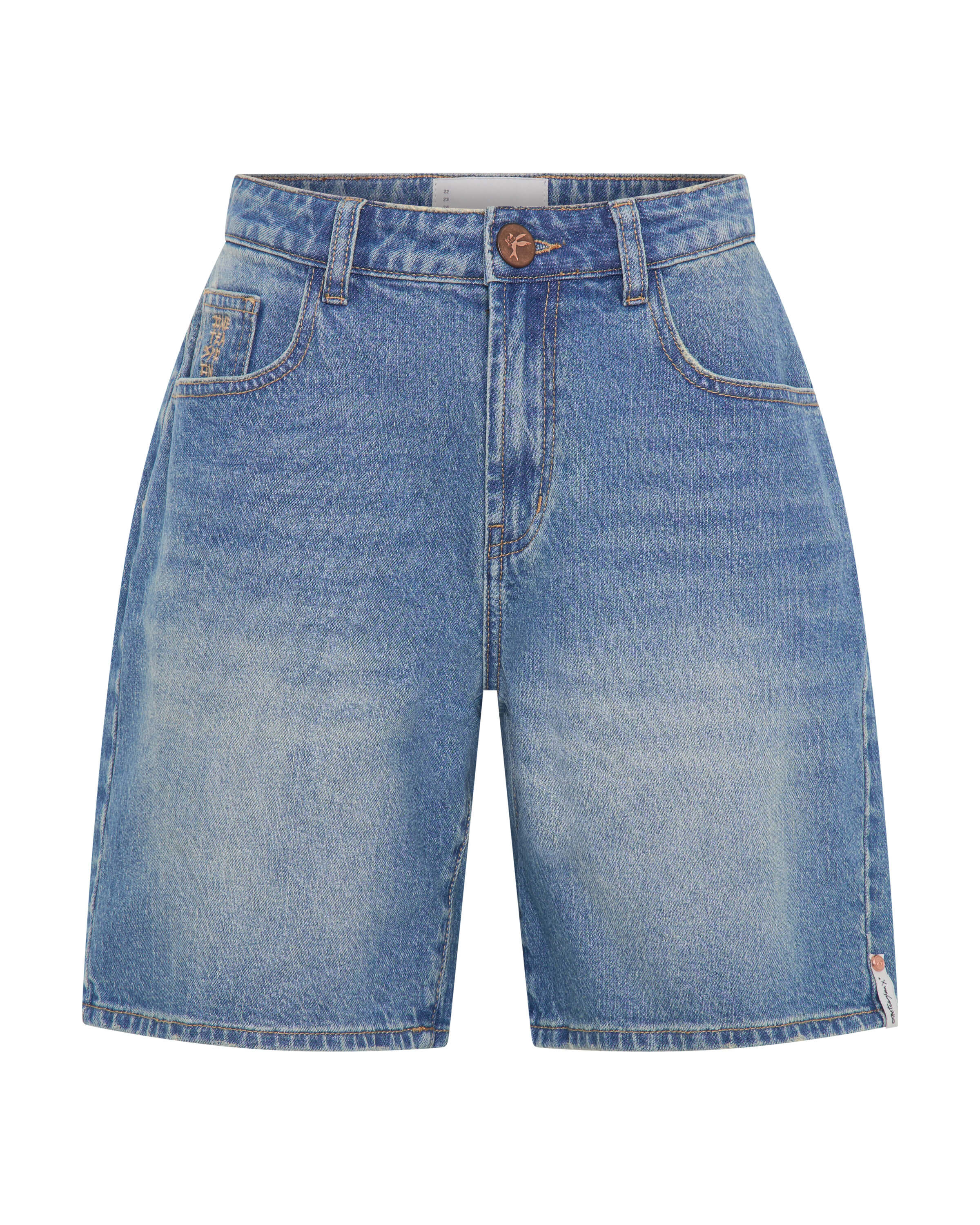 Jacksons Mid Waist Wide Leg Denim Shorts - Texas Blue - Image 8