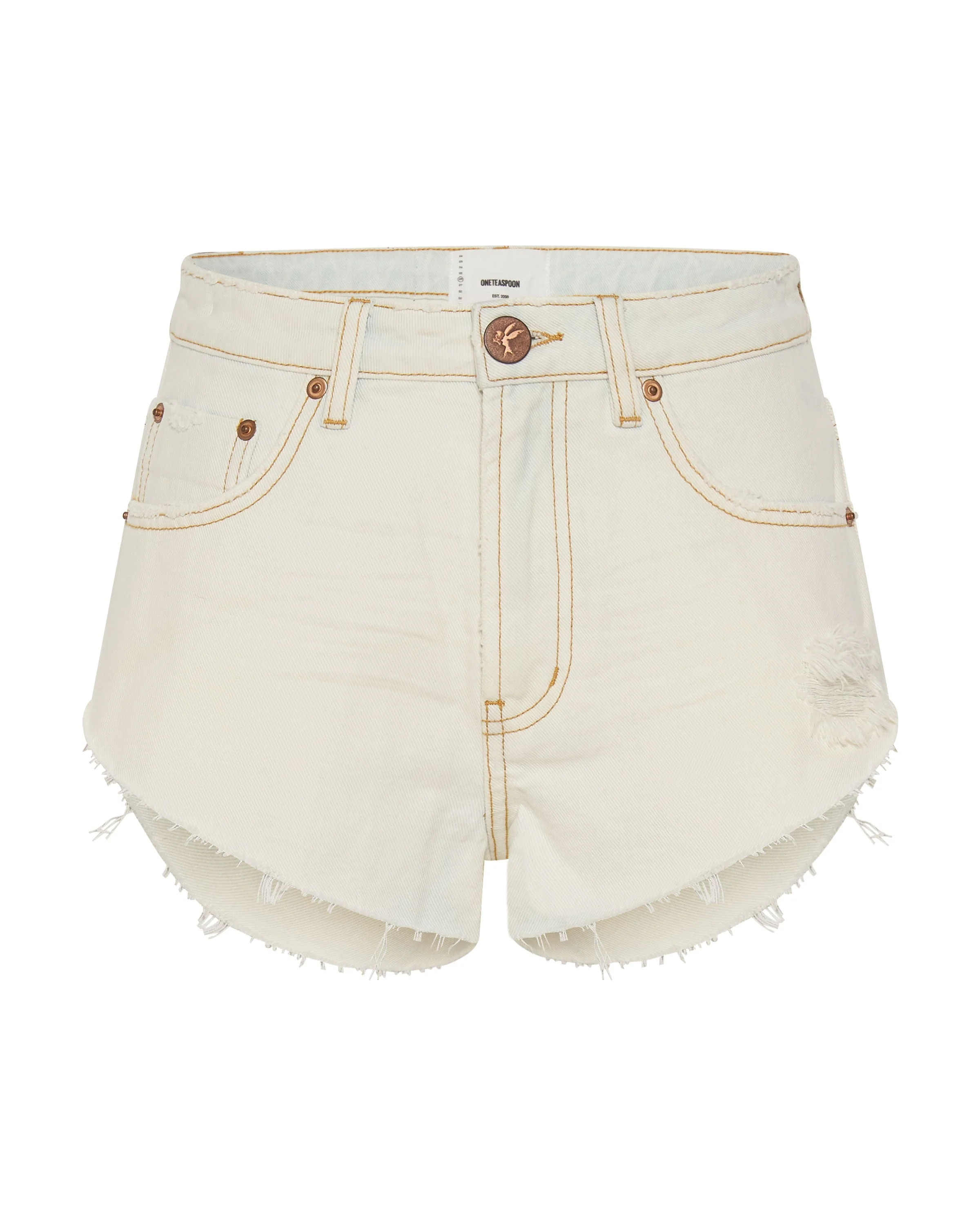 The One High Waist Cheeky Denim Shorts - Xanthe - Image 8