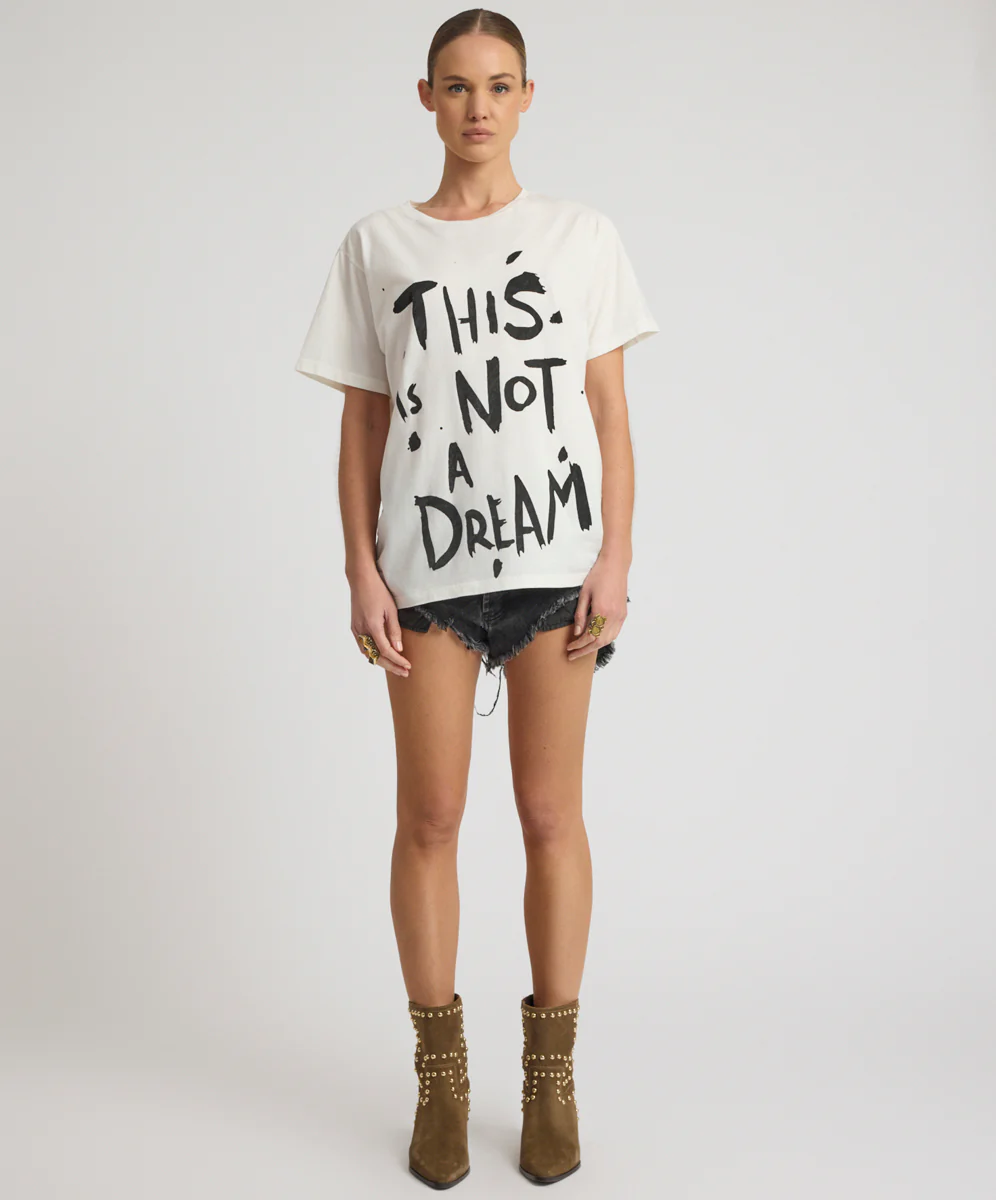 This Is Not A Dream Boyfriend Tee - White - Image 9