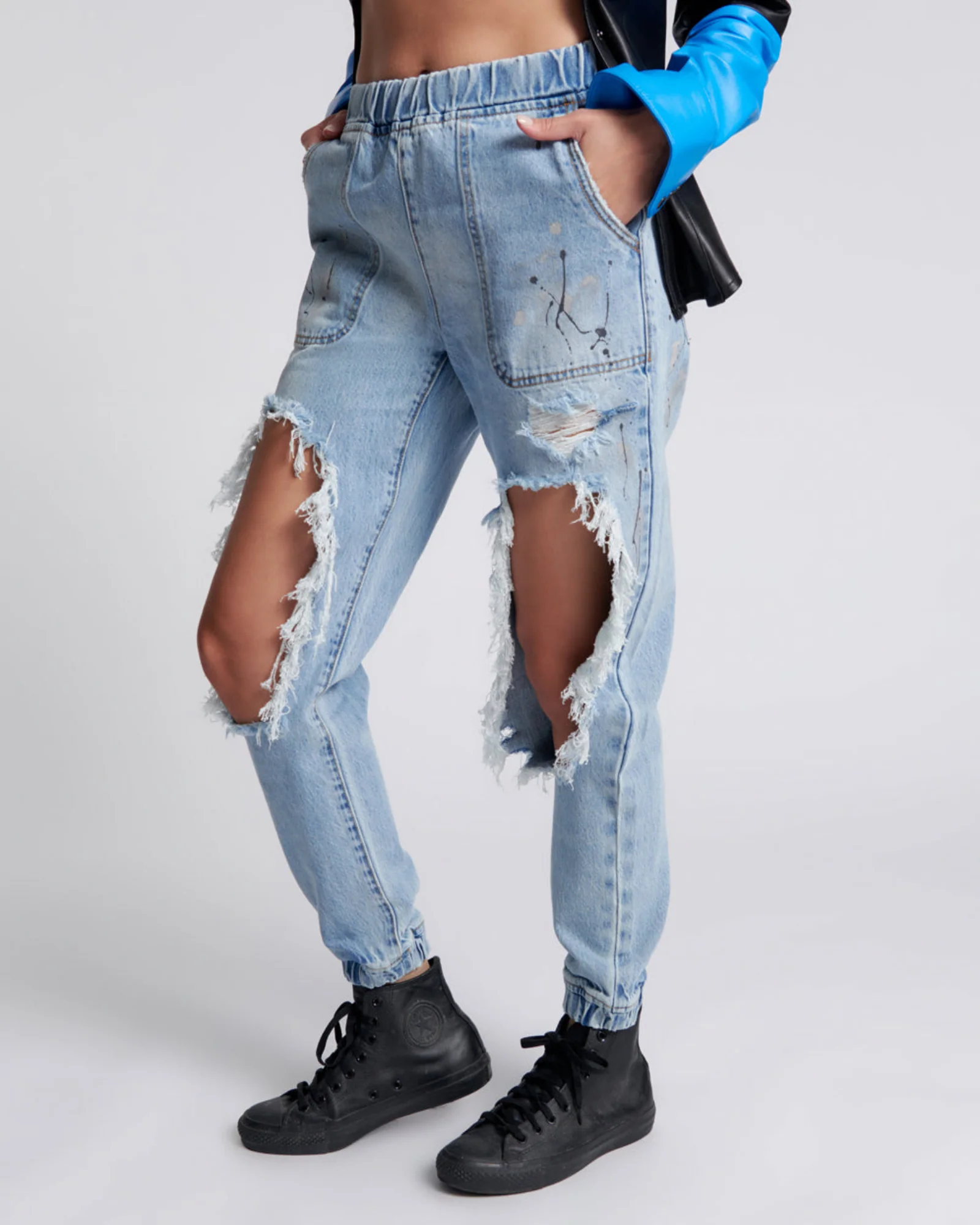Trackers Mid Waist Jogger Denim Jeans - Image 3