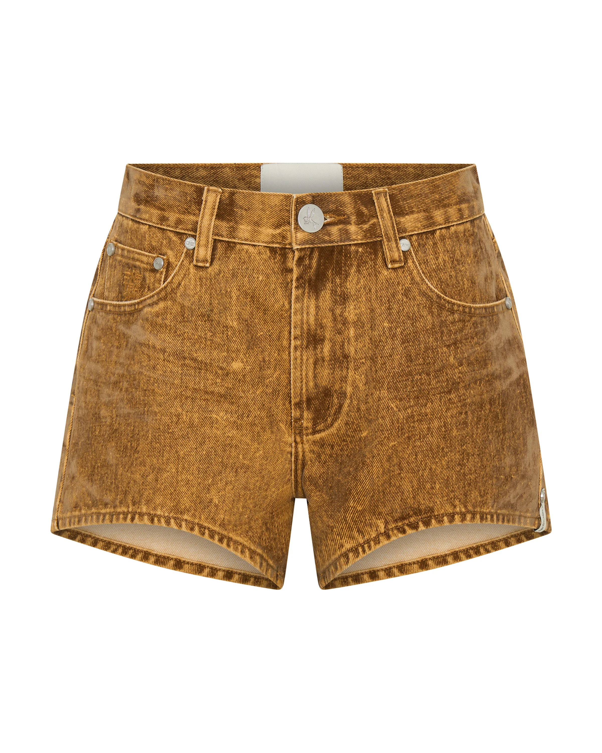 Truckers Mid Waist Relaxed Denim Shorts - Image 10