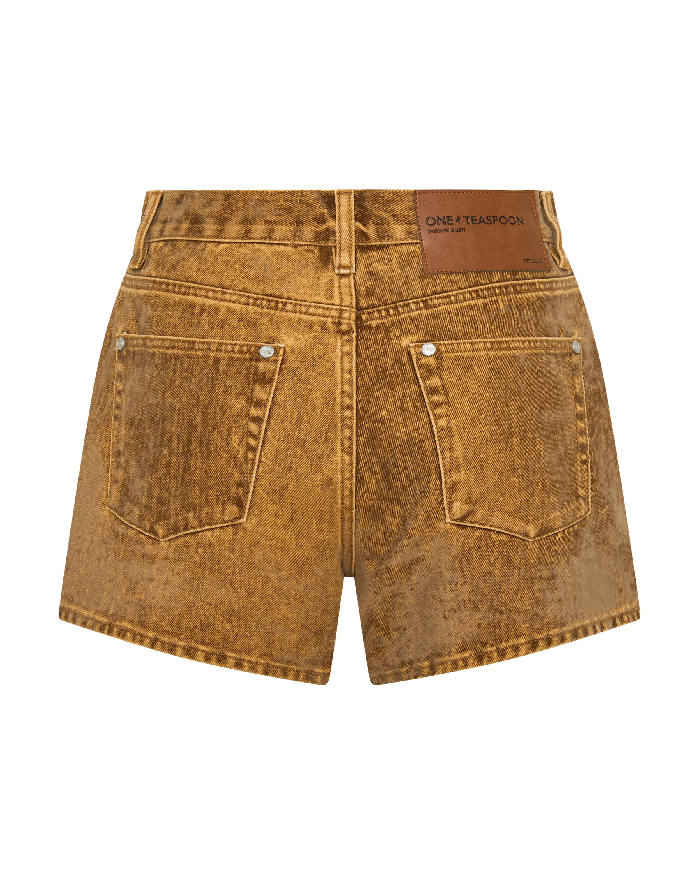 Truckers Mid Waist Relaxed Denim Shorts - Image 11