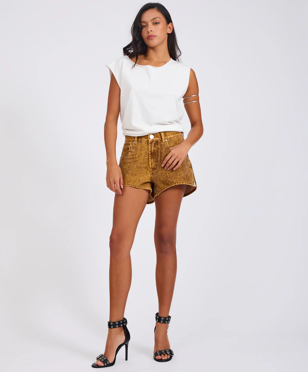 Truckers Mid Waist Relaxed Denim Shorts - Image 3